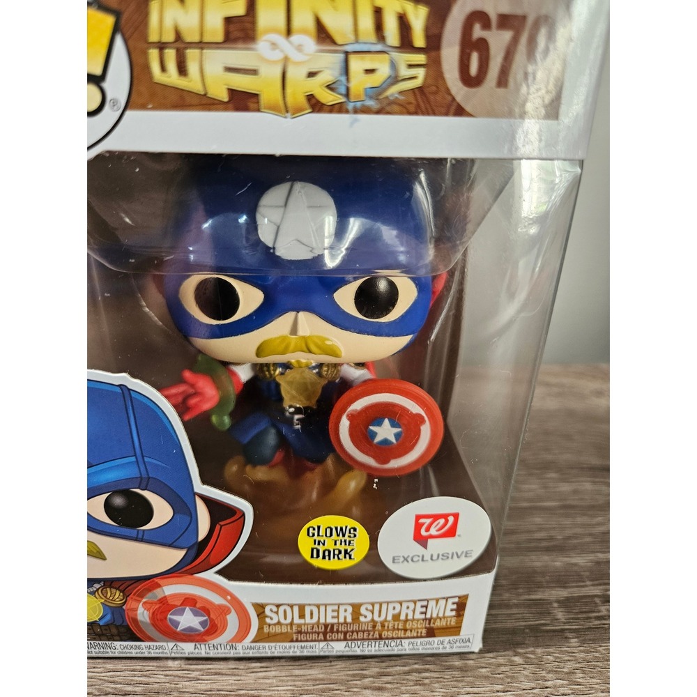 Funko Pop Marvel Infinity Warps Soldier Supreme 679 Glow Walgreens Exclusive - Picture 2 of 6